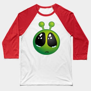 Funny Alien Monster ET Extraterrestrial Martian Green Man Emoji for Women, Men and Kids 1 Baseball T-Shirt